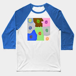 Jigsaw Puzzle Pattern Baseball T-Shirt